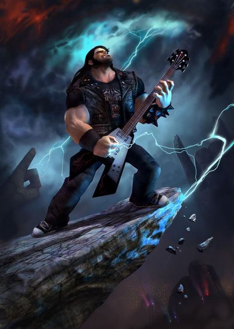 Brütal Legend, Brutal Legend, Arte Heavy Metal, Heavy Metal Art, Legend Wallpaper, Thunder And Lightning, Character Profile, Guitar Hero, Heavy Metal Bands