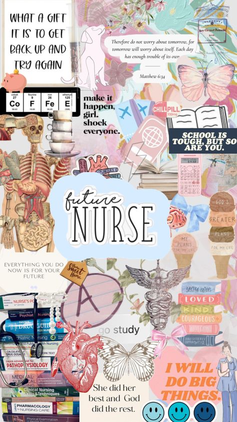 #myfirstshuffle #nursing #NURSINGSCHOOL #nursingschoolwallpaper #futurenurse #foryou #fyp Vision Board Nurse, Aesthetic Nursing Student, Nursing Student Wallpaper, Wallpaper Nursing, Nursing Motivational Quotes, Nursing Student Aesthetic, Nursing Students Wallpaper, Studying Vision Board, Doctor Vibes