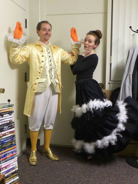 Lumiere and the feather duster! Beauty And The Beast Feather Duster Costume, Lumiere And Plumette Costume, Feather Duster Beauty And The Beast, Feather Duster Costume, Lumiere Costume, Beauty And The Beast Costume, Beast Costume, Carnaval Costume, Feather Duster