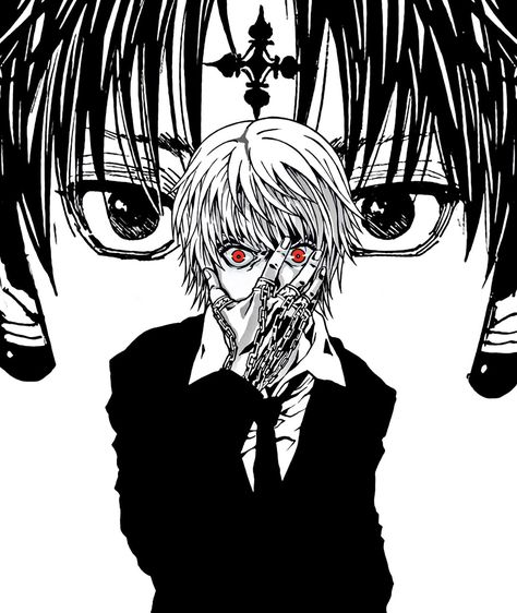 dark on Twitter: "red eyes look cooler… " Kalluto Zoldyck, Foto Muro Collage, Anime Gothic, Poster Manga, Hxh Characters, Gothic Anime, Hunter Anime, Manga Pages, Manga Covers