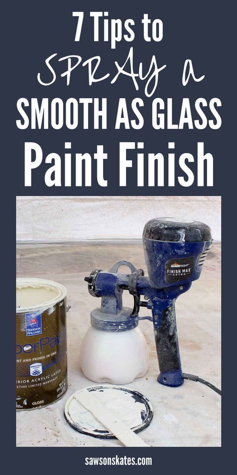 I couldn’t figure out why my paint was rough and bumpy when I used my paint sprayer. I found out the texture is called orange peel and it looks awful. But now I’ve found the solution! Turns out there isn’t anything wrong with my sprayer I just had to follow these 7 easy tips to avoid that ugly orange peel texture. Now my paint is as smooth as glass! #diy #diytips #paint #painting #paintfurniture #painttips #paintsprayer #spraypainting Hvlp Paint Sprayer, Best Paint Sprayer, Paint Sprayers, Auto Body Work, Airless Paint Sprayer, Orange Peel Texture, Using A Paint Sprayer, Paint Tips, Glass Paint