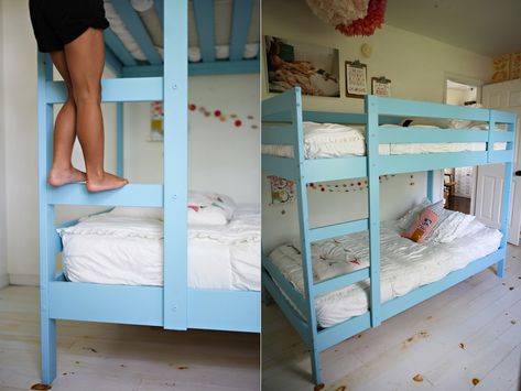 Painted Bunk Beds, Boys Bedroom Bunk Beds, Bedroom Girl Ideas, Bunk Bed Hacks, Season Painting, Diy Bedroom Ideas, Mix Paint, Ashley Ann, Bedroom Girl