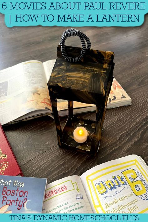 Colonial Crafts For Kids, Paul Revere Activities, Upcycled Lantern, American Revolution Projects, Colonial Activities, How To Make A Lantern, Make A Lantern, American History Homeschool, Kids Movies