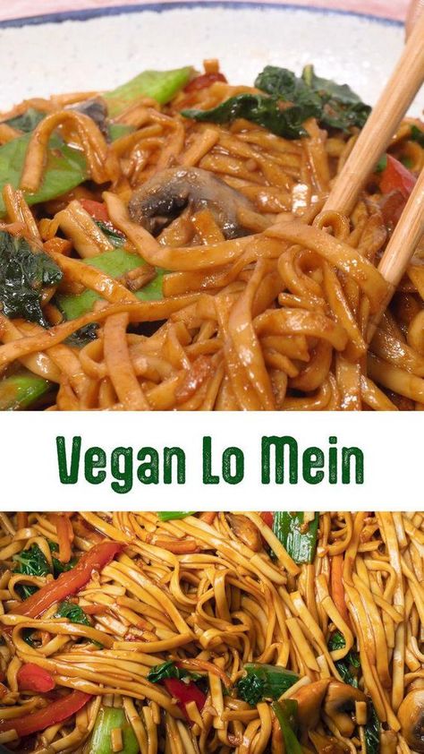 Vegan Lo Mein, Vegetarian Lo Mein, Veggie Lo Mein, Vegan Asian Recipes, Meat Alternatives, Lo Mein, Tasty Vegetarian Recipes, Be Healthy, Vegan Cooking