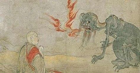 The existence of demons and monsters is often crucial to a religious system. These scary Buddhist monsters don't exist just to spook you, they symbolize v... Hungry Ghost, Japanese Buddhism, The Boogeyman, Chinese Mythology, Japanese Folklore, Wheel Of Life, Woodblock Print, National Museum, Buddhism