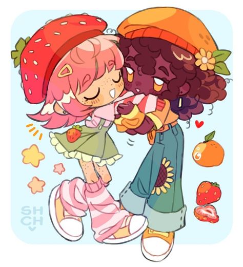 Cartoon Girls, Strawberry Shortcake, Strawberries, Art