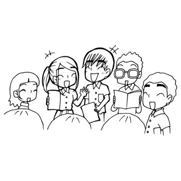 Comic People Drawing, Happy People Drawing, Cartoon Friends Friendship, Classmate Anime, Comics Characters Drawing, Friends Illustration Art Friendship, Group Of Friends Drawing, Friendship Drawings Sketches, Classmate Drawing