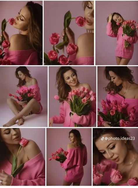 Pose With Rose Photo Ideas, Spring Photoshoot Ideas Studio, Spring Portrait Photography, Photo Shoot Ideas Vintage, The Romantics, Beautiful Photoshoot Ideas, Spring Photoshoot, Flower Photoshoot, Photoshoot Pose