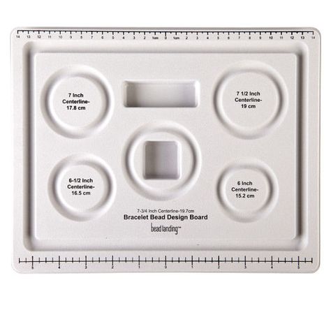 <div>Lay out five bracelets at one time! This compact bracelet bead board has a continuous chann... Bead Design Board, Beading Board, Bead Landing, Bead Board, Beading Tools, Bracelet Bead, Grey Beads, Design Board, Jewelry Making Tools