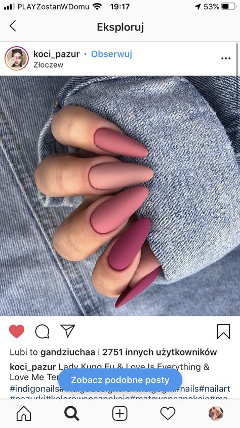 Mauve Matte Nails, Nails Ideas Matte, Light Pink Matte Nails, Pink Matte Nails, Dusty Rose Nails, Raspberry Nails, Pink Stiletto Nails, Rave Nails, Blush Pink Nails