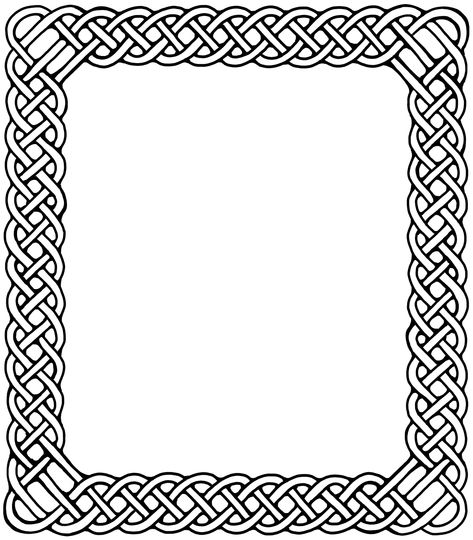 #border #borders #borders design #celticknot #celticknotwork Illuminated Manuscript Borders, Celtic Frame, Vines Border, Celtic Knot Border, Celtic Border, Motif Arabesque, Celtic Shamrock, Islamic Motifs, Border Templates