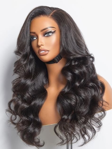 ELEGANT BODY WAVE- Transform your look with long, flowing locks featuring a captivating body wave. Our body wave human hair wig boasts an elegant length and natural wave pattern, adding a touch of glamour to your style effortlessly. UNIVERSAL APPEAL- Not restricted by face shape or body type, our body wave frontal wig offers universal appeal. The long body wave design complements a variety of looks, making it suitable for everyone seeking a stylish and confident transformation. Black Body Wave Wig, Long Body Wave Synthetic Wig, Loose Body Wave, Lace Front Wigs Human Hair, Wave Wig, Wigs Human Hair, Body Wave Wig, Body Wave Hair, Human Hair Wig