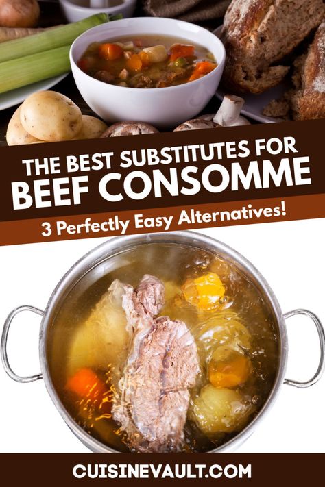 Consume Soup Recipe, Beef Consomme, Beef Consume Recipes, Beef Consume, Consomme Soup, Beef Consomme Recipe, Consomme Recipe, Mexican Beef, Cooking Substitutions