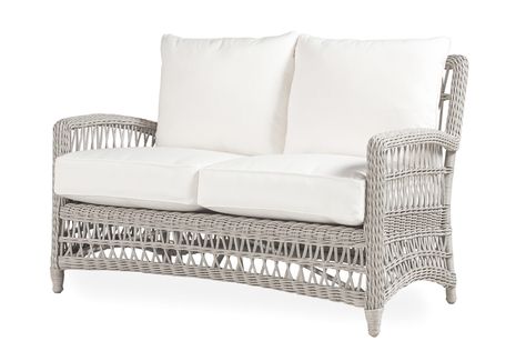 Item | Lloyd Flanders - Premium outdoor furniture in all-weather wicker, woven vinyl and teak. Wicker Loveseat, Lloyd Flanders, Patio Loveseat, Outdoor Loveseat, Deep Seat Cushions, Outdoor Lounge Set, Wicker Patio Furniture, Wicker Sofa, Sunbrella Cushions