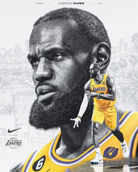 Lebron James Poster Design, Nba Graphic Design Poster, Nba Graphic Design, Basketball Graphic Design, Basketball Aesthetics, Sports Design Layout, Lebron James Art, Lakers Wallpaper, Cool Basketball Wallpapers