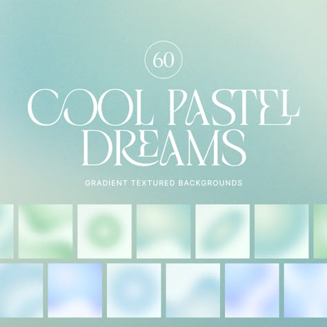 Cool cold dreamy aura gradient backgrounds with lilac, purple, and green blue tones. Great for your Instagram stories, posts, reels, or any other social media. You can also use it to create your brand materials, digital or printable or as a digital paper. You will receive 60 jpg files size 2000px x 2000px organised in four packs. If you need bigger size files, please contact me. The patterns of the gradients are the same as you see in the product photos. Thank you! Lilac Gradient, Ocean Color Palette, Colours That Go Together, Pack Instagram, Chinese Posters, Violet Pastel, Instagram Canva, Logo Design Typography, Blue Colour Palette