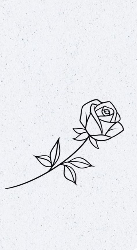 Easy Rose Tattoo, Rose Stencil Tattoo, Rose Tattoo Drawing, Rose Outline Tattoo, Flash Art Tattoos, Tattoo Stencil Designs, Little Rose Tattoos, Flower Tattoo Stencils, Rose Tattoo Stencil