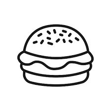 Fast Food Drawing Easy, Hamburger Drawing Easy, Burger Drawing Easy, Hamburger Drawing, Hamburger Art, Food Drawing Easy, Burger Drawing, Easy Burgers, Easy Hamburger