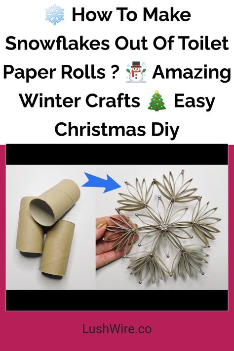 ❄️ How To Make Snowflakes Out Of Toilet Paper Rolls ? ☃️ Amazing Winter Crafts 🎄 Easy Christmas Diy Toilet Paper Roll Snowflakes Diy, Toilet Paper Roll Snowflakes, Make Snowflakes, Diy Snowflakes, How To Make Snowflakes, Snowflake Craft, Snow Flakes Diy, Toilet Paper Rolls, Toilet Paper Roll Crafts