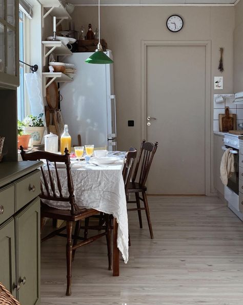 Finnish Cottage Interior, Swedish Country Style, European Apartment, Kitchen Moodboard, Ikea Ivar Cabinet, Uppsala Sweden, Kitchen Mood Board, Flat Decor, Scandi Home