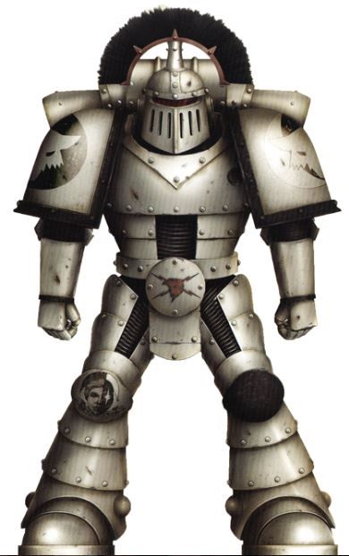 Pre-Heresy Luna Wolves Tactical Marine in Mark II Crusade Pattern Power Armour; note the transverse helmet crest or "Centuria", a Terran rank signifier. Luna Wolf, Luna Wolves, Warhammer 40k Rpg, Space Soldier, 40k Warhammer, Sons Of Horus, 40k Art, Power Armour, Adeptus Astartes