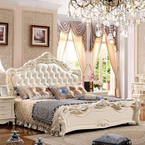 Chiniot Furniture Bed Sets Designs in Pakistan Beige Bed Frame, Royal Bedroom Design, Royal Bedroom, Quality Bedroom Furniture, Luxury Bedroom Design, Full Bed Frame, Beige Bed, Designer Bedding Sets, Luxury Bedroom Master