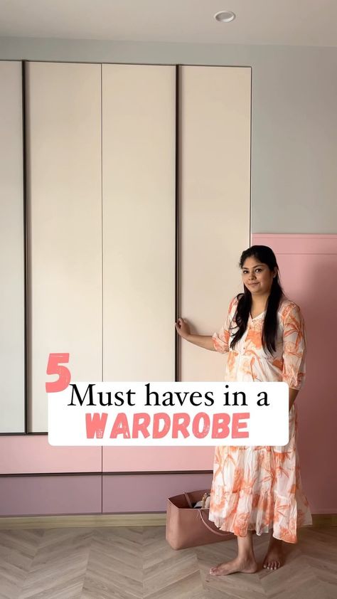 Sonika Khurana Sethi | 5 must haves in a wardrobe! Would you like to see more such videos? #wardrobe #wardrobedesign #wardrobeorganisation #interiordesign… | Instagram Closet Design Layout Indian, Modern Wardrobe Doors Design, Inside Wardrobe Design Bedroom, Wardrobe Design From Inside, Kids Wardrobe Internal Design, Cupboard Laminate Design, Inside Wardrobe Ideas, Wardrobe Design Bedroom Inside, Royal Touch Laminate Wardrobe