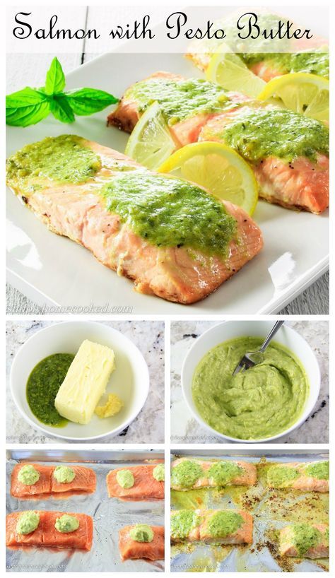 Basil Butter Salmon, Baked Pesto Salmon Recipes, Salmon Milano With Basil Pesto Butter, Costco Salmon Recipe, Costco Salmon With Pesto Butter, Pesto Butter Salmon, Basil Pesto Salmon, Basil Pesto Butter, Pesto Salmon Recipe