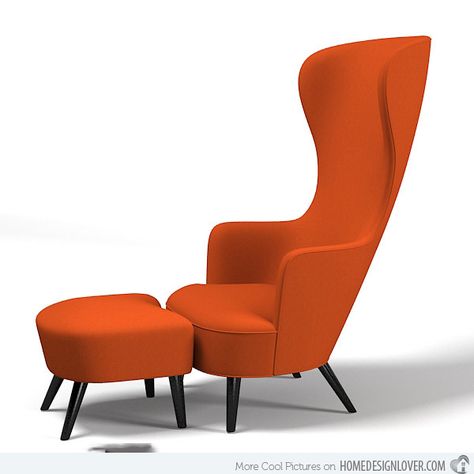 15 Modern Contemporary Wingback Chairs | Home Design Lover Modern Wingback Chair, Modern Wingback Chairs, Wingback Chairs, Chair With Footrest, Upholstered Chaise, Wingback Armchair, High Back Chairs, Armchair Furniture, Sofa Upholstery