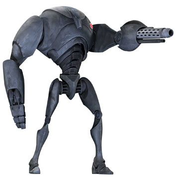 Heavy weapons super battle droid Super Battle Droid, Star Wars Battle Droids, Battle Of Geonosis, Star Wars Canon, Cyborgs Art, Battle Droid, Star Wars Trooper, Star Wars Characters Pictures, Star Wars Vehicles