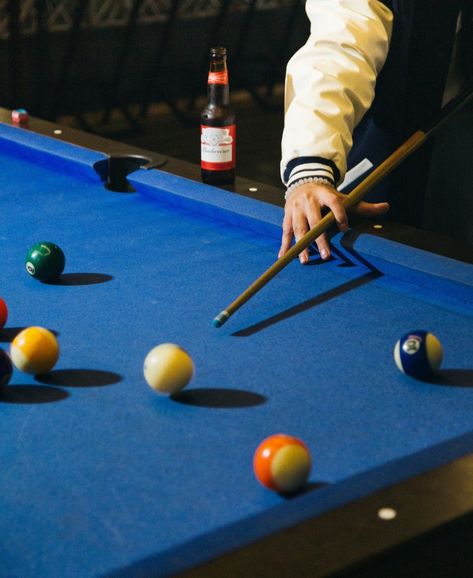 Vintage Pool Table Aesthetic, Pool Table Photography, Billiard Logo Design, Billiard Illustration, Snooker Photography, Blue Pool Table, Pool Table Aesthetic, Billiards Aesthetic, Beer Aesthetic