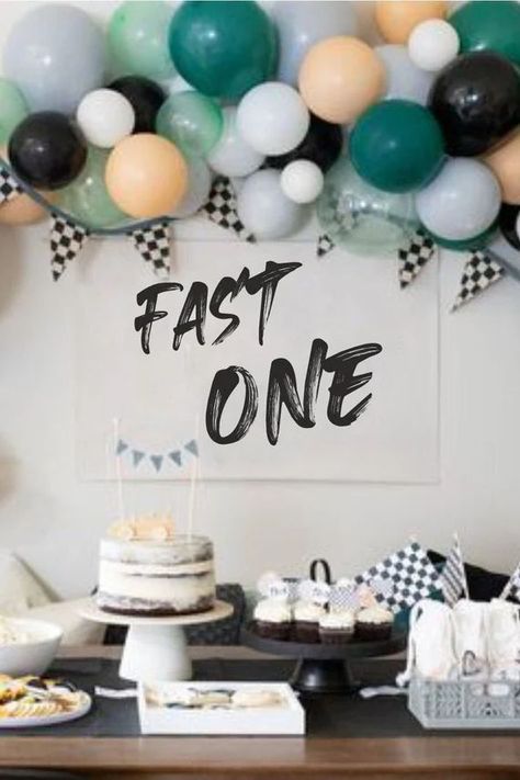 Fast One Birthday Backdrop Banner, Fast One Birthday Decorations, Race Car Theme Birthday, Fast O... | Etsy (US) First Birthday Background, Fast One Birthday Party, One Birthday Backdrop, First Birthday Theme Boy, Car Theme Birthday, 1st Birthday Boy Themes, Cowboy First Birthday, Birthday Party Blue, Baby First Birthday Themes