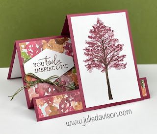 Stampin' Up! Beauty of the Earth Easy Side Step Card + VIDEO Tutorial & Bonus Ideas ~ www.juliedavison.com #stampinup Stampin Up Tutorials Videos, Side Step Card, Stepper Cards, Step Card, Card Making Templates, Stampin Up Project, Fun Folds, Step Cards, Card Making Tutorials