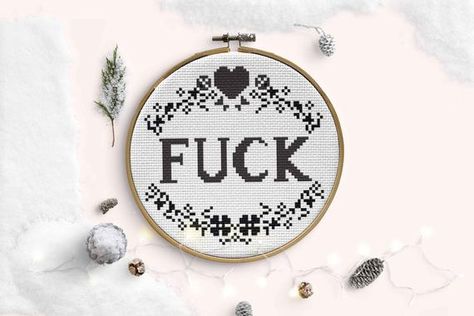 Bathroom Cross Stitch, Vulgar Cross Stitch, Diy Embroidery Gifts, Swear Word Cross Stitch, Rude Cross Stitch Patterns Free, Vulgar Cross Stitch Patterns, Aggressive Cross Stitch, Cuss Word Cross Stitch Patterns, Cross Stitch Profanity