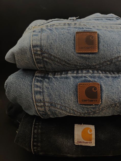 Carhartt Aesthetic Men, Carhartt Jeans Women, Cowpoke Aesthetic, Carhartt Aesthetic, Thrifted Carhartt, Tuff Fits, Soft Grunge Outfits, Mens Carhartt, Carhartt Logo