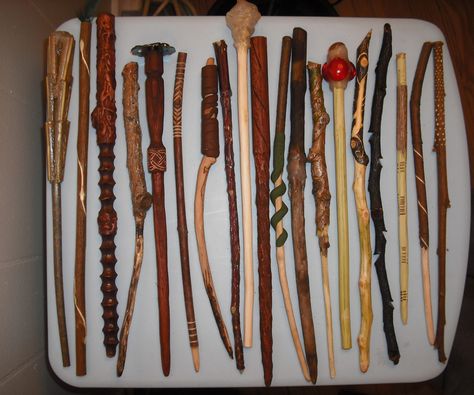 For Christmas this year, I created custom magic wands for everyone in my family. I wish now that I had created a full instructable, but hopefully the ... Wands Ideas, Diy Wands, Spirit Sticks, Rod And Staff, Magic Things, Pagan Crafts, Dremel Projects, Festa Harry Potter, Wizard Wand