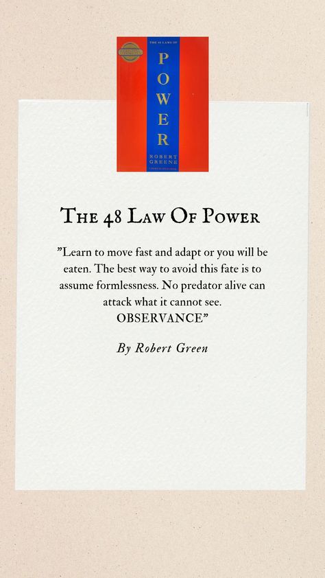 "Unlock the secrets of power with Robert Greene's 'The 48 Laws of Power.' This book delves into the art of strategy, influence, and mastery. Learn from the masters of power and discover timeless wisdom. Swipe to explore some of the book's key insights. Ready to dive in? Get your copy now! 📚 #PowerOf48 #RobertGreene #BookRecommendation" Law Of Power, Smart Quotes Wisdom, Robert Greene Books, Vibrations Quotes, Laws Of Power, Habit Stacking, Mythology Books, Self Help Skills, Stoicism Quotes