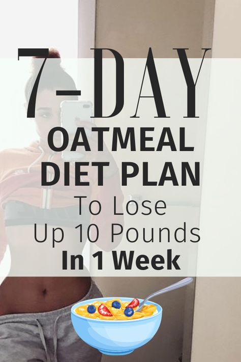 ..to the fat in the intestine and prevents the absorption of fats. A 7-day oatmeal diet plan is a balanced calorie diet that requires you to replace at least two meals of the day with oatmeal, this diet has 3 phases: 1200 Calorie Diet Meal Plans, Oatmeal Diet Plan, Oatmeal Diet, Meals Of The Day, Best Diet Foods, Best Smoothie, Healthy Eating Diets, Best Diet Plan, Low Fat Diets