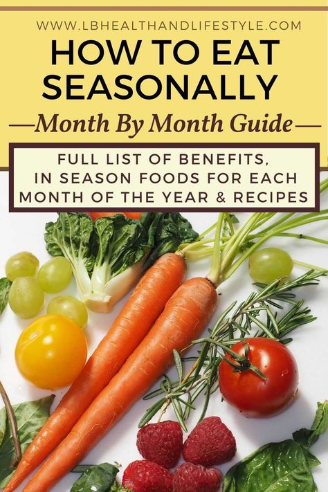 how to eat seasonally month by month guide, benefits & recipes In Season Fruit, Eating Seasonally, Autoimmune Paleo Recipes, Eat Seasonal, Aip Recipes, Nuts And Seeds, Seasonal Food, Healthy Lifestyle Tips, Fruit In Season