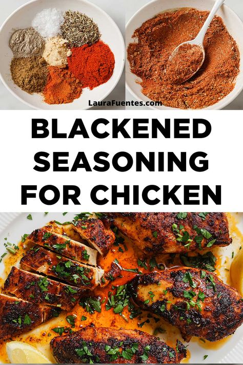 Blacking Seasoning For Chicken, Blackened Chicken Wings, Earls Cajun Blackened Chicken, Blackened Chicken Stir Fry, Blackened Seasoning Recipe, Blackened Chicken Seasoning, Blackened Chicken Pasta, Bbq Chicken Bites, Chicken Seasoning Recipes