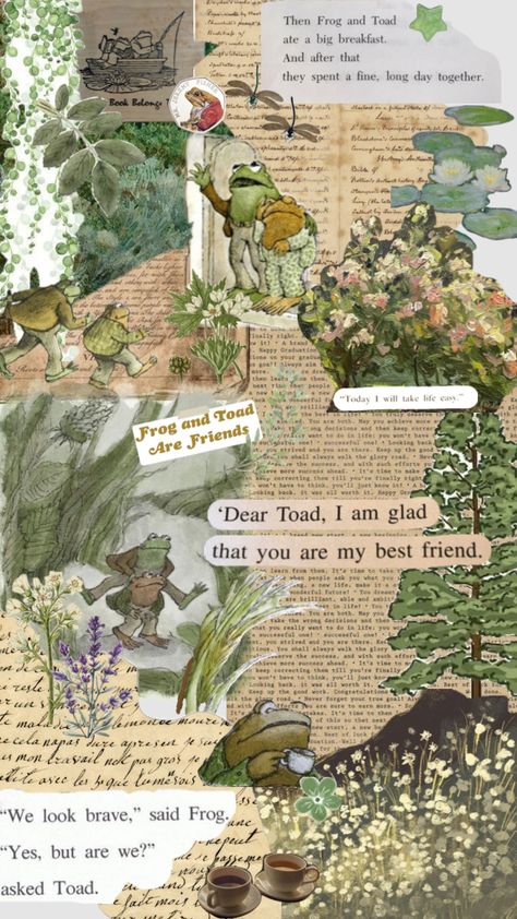 Frog and Toad Frog And Toad Aesthetic Wallpaper, Frog And Toad Wallpaper, Toad Wallpaper, Frog And Toad Aesthetic, Toad Aesthetic, Cottagecore Wallpaper, Mr Toad, Poetry Ideas, Happy Graduation