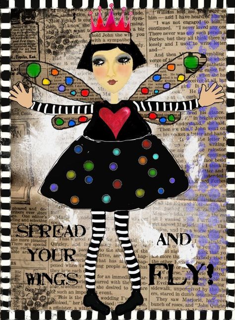 Take a Word: Take a Word - Zetti Zetti Art, Teesha Moore, Collage Cards, Mixed Media Journal, Quirky Art, Postcard Art, Collage Art Mixed Media, Mixed Media Art Journaling, Artist Trading Cards