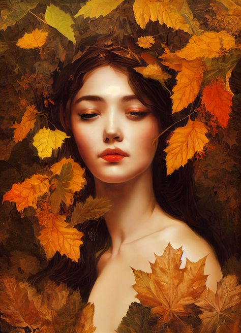 Autumn Goddess Art, Goddess Of Autumn, Fall Goddess, Autumn Goddess, Hearth Witch, Autumn Court, Classical Studies, Notion Aesthetic, Goddess Aesthetic