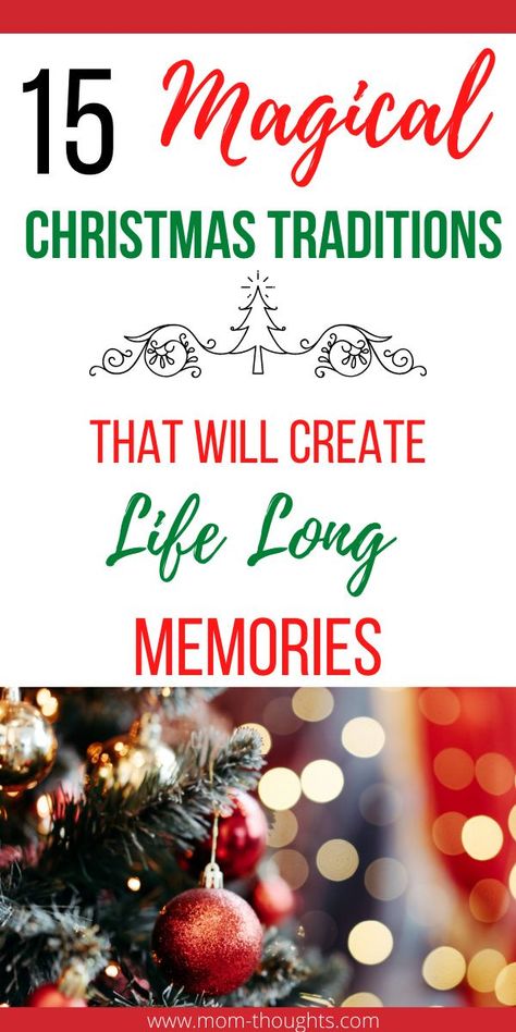 Grandparent Traditions Cute Ideas, Christmas Eve Ideas For Family, Simple Christmas Traditions Kids, Christmas Memories Ideas, Grandparent Christmas Traditions, New Family Traditions Ideas, Christmas Traditions To Start With Kids, Easy Christmas Traditions, Christmas Traditions For Grandchildren