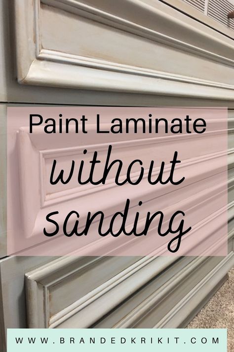 How To Refinish Laminate Furniture, How To Paint Laminated Wood Furniture, Laminate Wardrobe Makeover, Laminate Dresser, Painting Shiny Laminate Furniture, Painting Laminate Wardrobes, Upcycle Laminate Furniture, Painting Furniture White Diy, Mdf Dresser Makeover