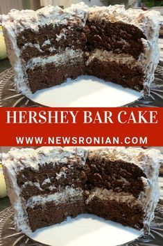 Hersheys German Chocolate Cake, Hersey Bar Cake, Hershey Bar Cake, Candy Bar Cake Recipes, Hershey Bar Cakes, Hershey Cake, Jello Pie, Hershey Chocolate Cakes, Hershey Recipes