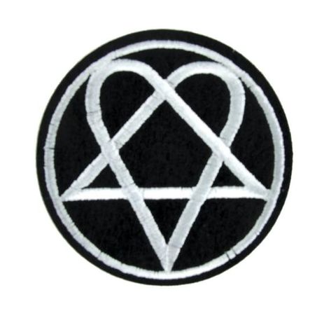 Heartagram HIM Ville Valo Patch Iron on Applique Gothic Clothing Gloom Rock - DYS-PA-337-Patch Emo Patches, Him Heartagram, Metal Chicks, Horror Punk, Gothic Bracelet, Punk Patches, Diy Tees, Ville Valo, Emo Outfits