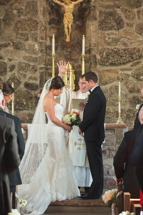 bride and groom at the altar during their wedding ceremony in a stone church Wedding Questions, Wedding Alters, Wedding Pose, Beautiful Outdoor Wedding, Wedding Altars, Romantic Girl, Groom Photo, Invitation Wording, Church Wedding