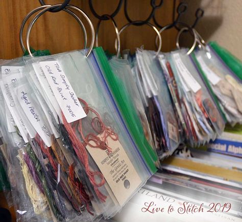 Live to Stitch: A Peek Into My Drawers (Or... How I Organize My Stash) Cross Stitch Storage Ideas, Needlepoint Storage, Cross Stitch Organization, Stash Organization, Cross Stitch Storage, Embroidery Floss Storage, Stitch Counter, Craft Office, Cross Stitch Floss