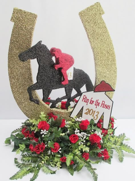 Kentucky Derby Centerpieces, Kentucky Derby Decor, Kentucky Derby Decorations, Kentucky Derby Theme, Kentucky Derby Themed Party, Kentucky Derby Party Decorations, Horse Racing Party, Kentucky Derby Party Food, Themed Centerpieces